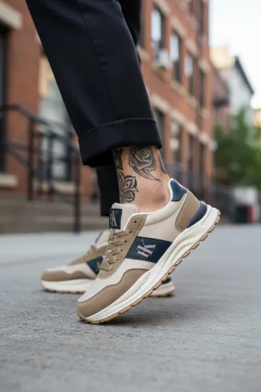 Adidasi barbati casual, bej A2571